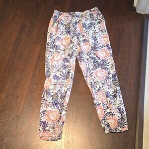 Tropical print pants gray condition divided brand size 8
